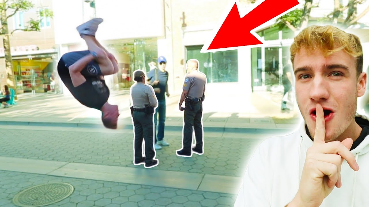 SNEAKY FLIPS IN PUBLIC PRANK !
