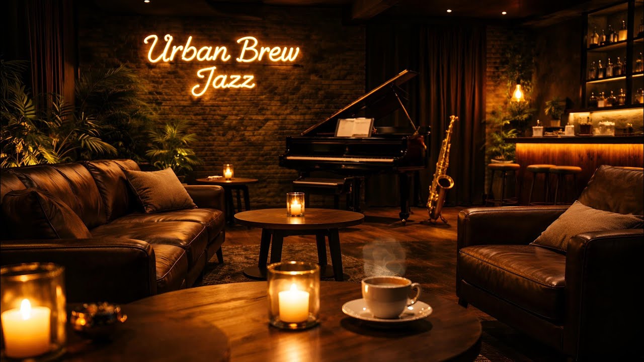 Modern Smooth Jazz Café ☕ Cozy Night Lounge Ambience with Relaxing Piano & Coffee Shop Vibes