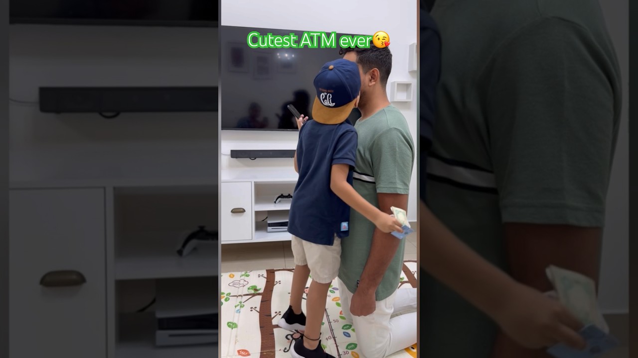 My Dad is My ATM 💵 | cutest ATM ever 😍 #father #atm #ytshorts #shorts #funny #trending #cute