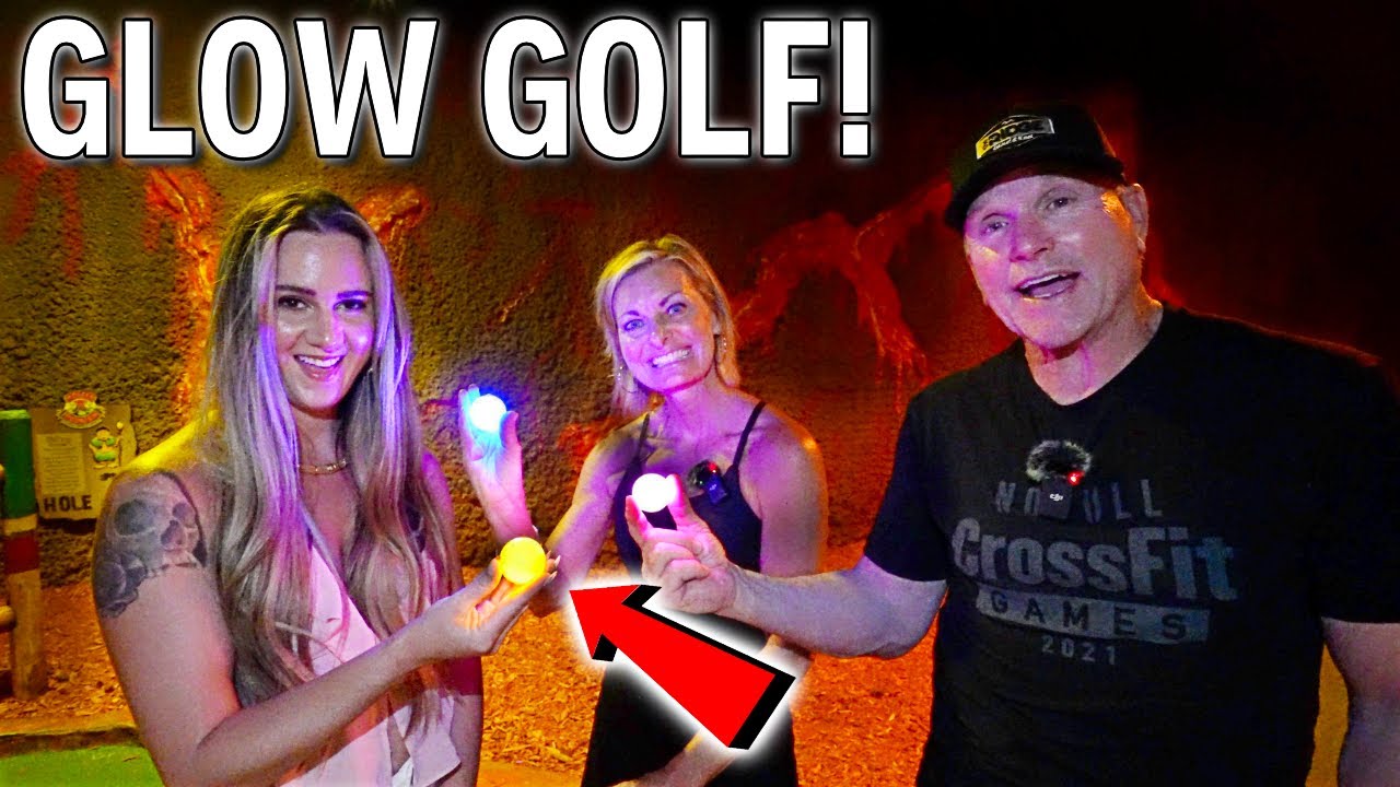 The BEST Glow Golf Mini Golf! - Double Hole in One!