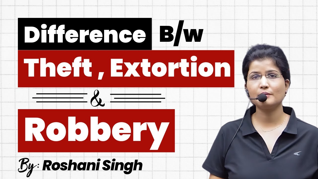 Theft vs Extortion vs Robbery Explained with Examples | BNS Sections 303, 308 & 309 | Roshani Singh
