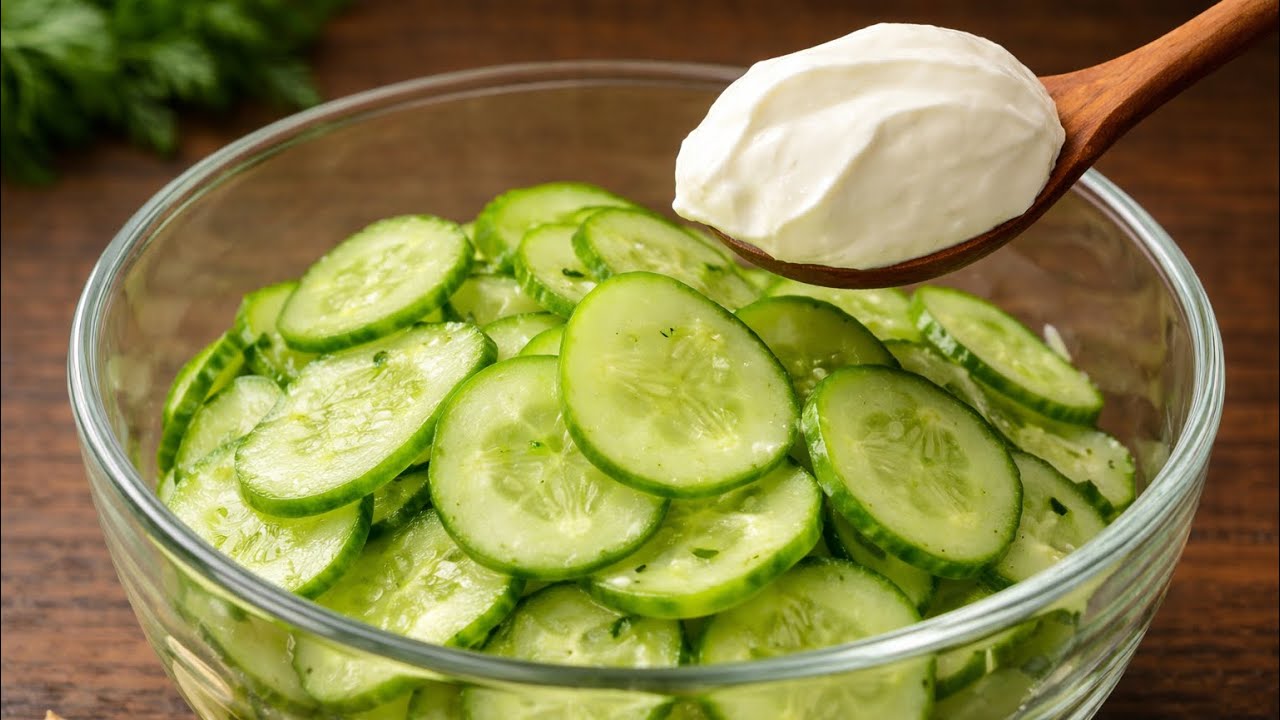 So frisch und knackig – ein Gurkensalat, der leicht verdaulich ist und sich für jeden Tag eignet!