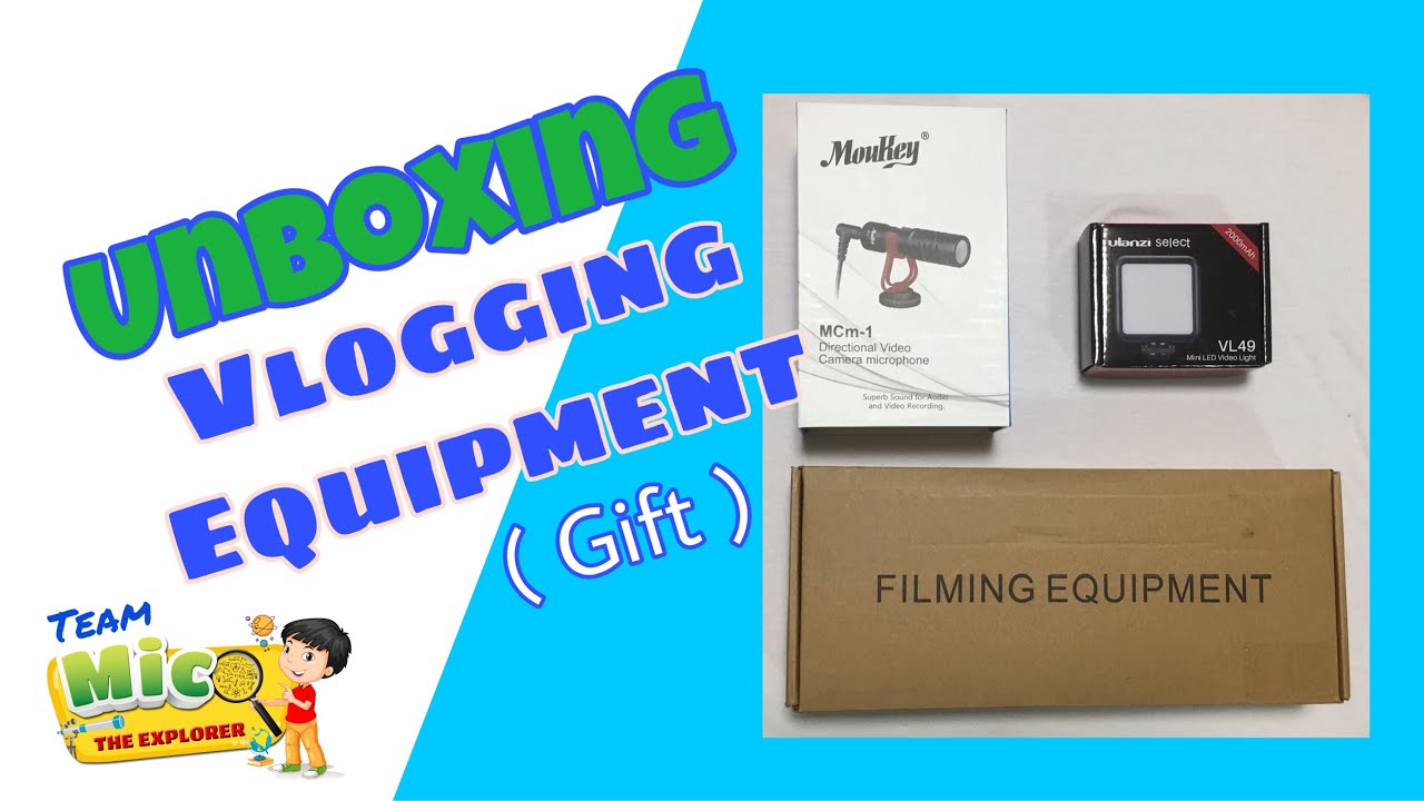 Unboxing Vlogging Equipment | LED video Light | Video Camera microphone | Team Mico the Explorers