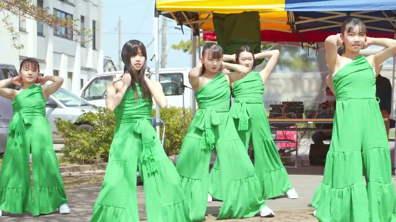 【4K60P】キッズダンス みほジュニア いみずスポーツクラブ @下条川千本桜まつり　2023/04/09