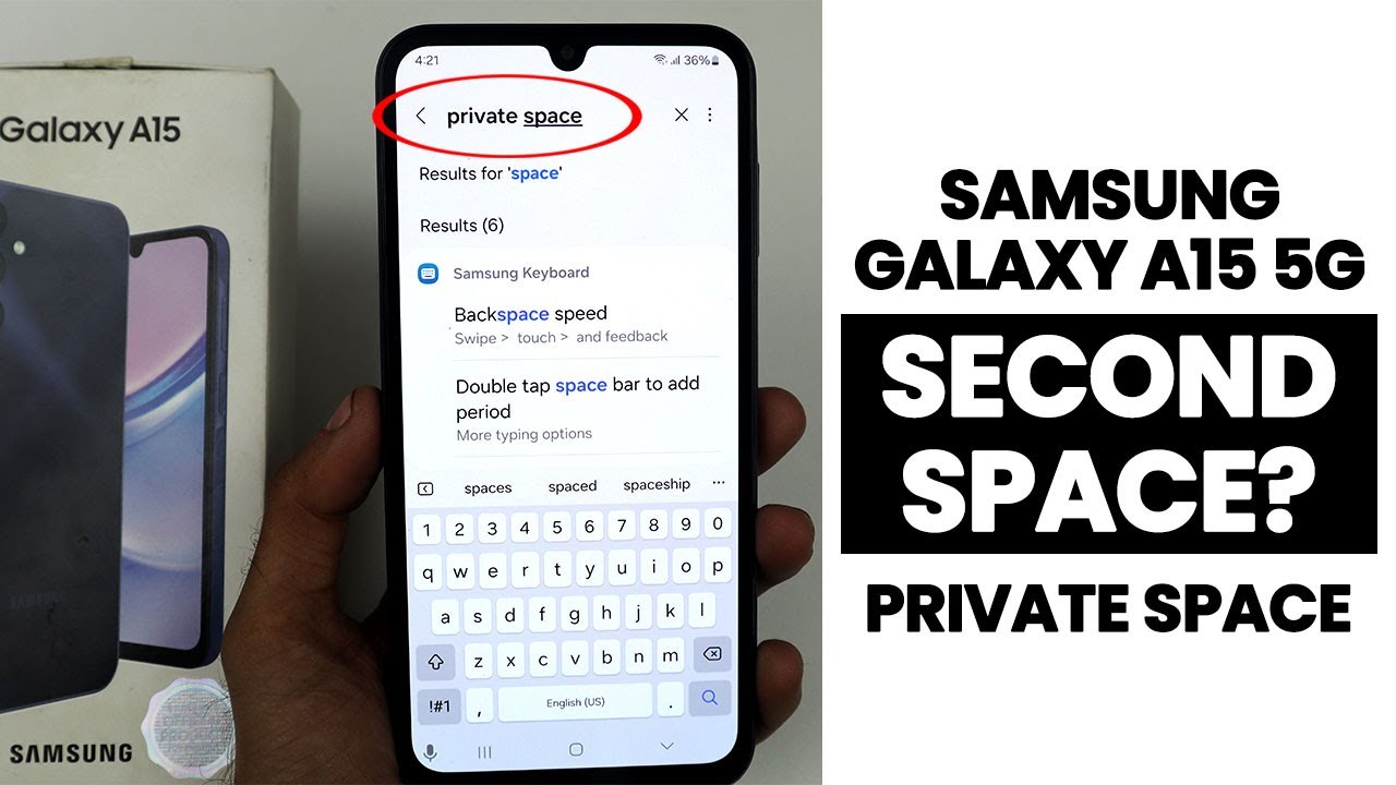 Samsung A15 5G : Enable Private Space - Second Space