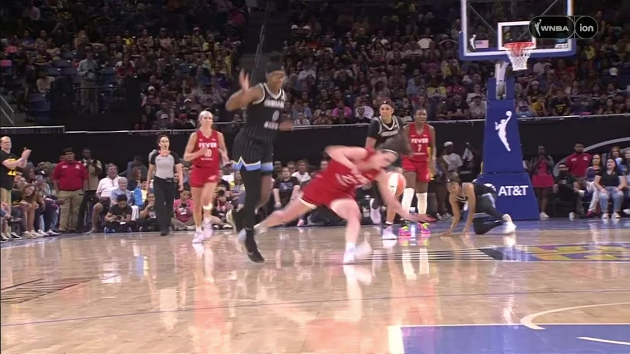 ANOTHER Flagrant, Caitlin Clark BULLDOZED, CHEAP SHOT | Indiana Fever vs Chicago Sky WNBA basketball