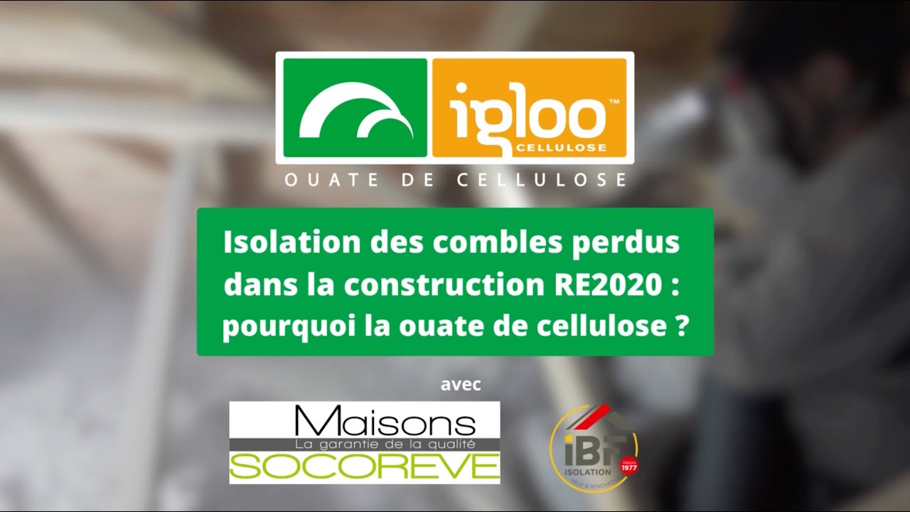 La ouate de cellulose Igloo pour l'isolation des combles dans la construction RE2020