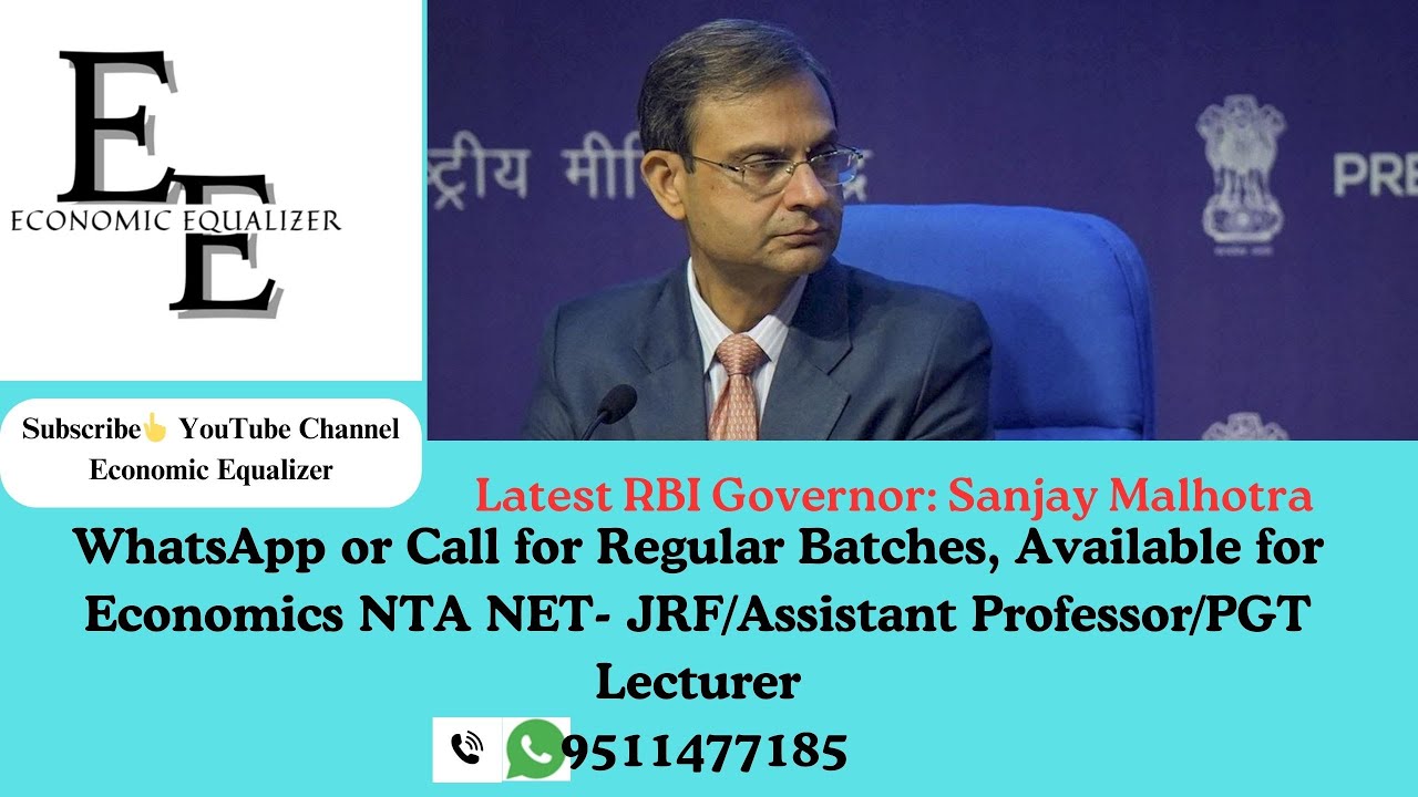 Latest RBI Governor: Sanjay Malhotra; Mr. Malhotra will be the 26th RBI Governor.