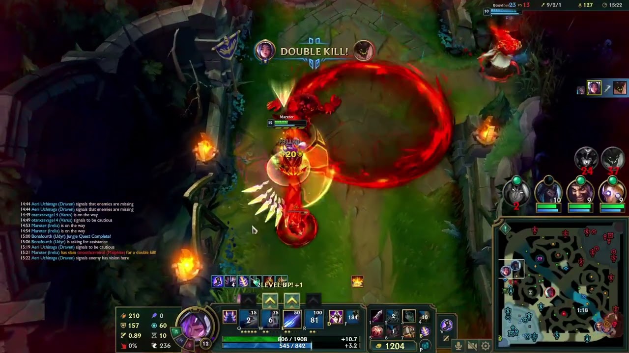 Highlight - League of Legends - Irelia - 13/4/5 - 5v5 Ranked Solo - 8:09pm