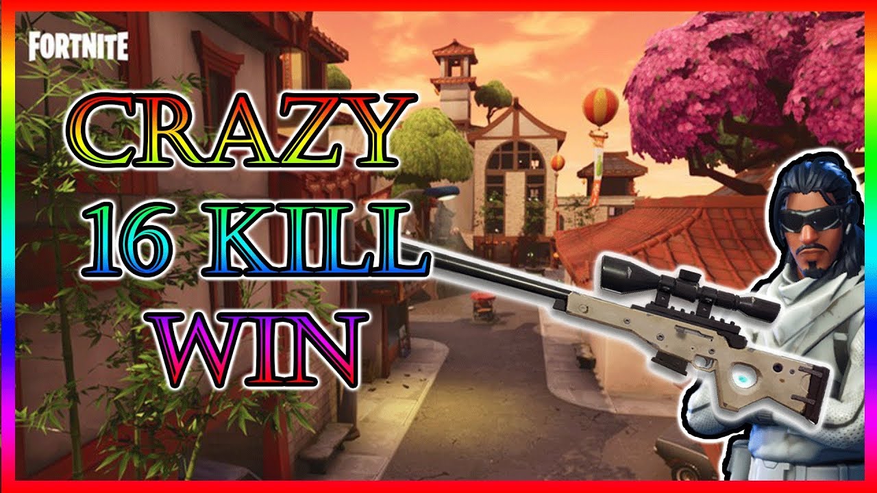 Crazy 16 kill win - Fortnite Battle Royale INSANE 16 kills win (Epic moments)