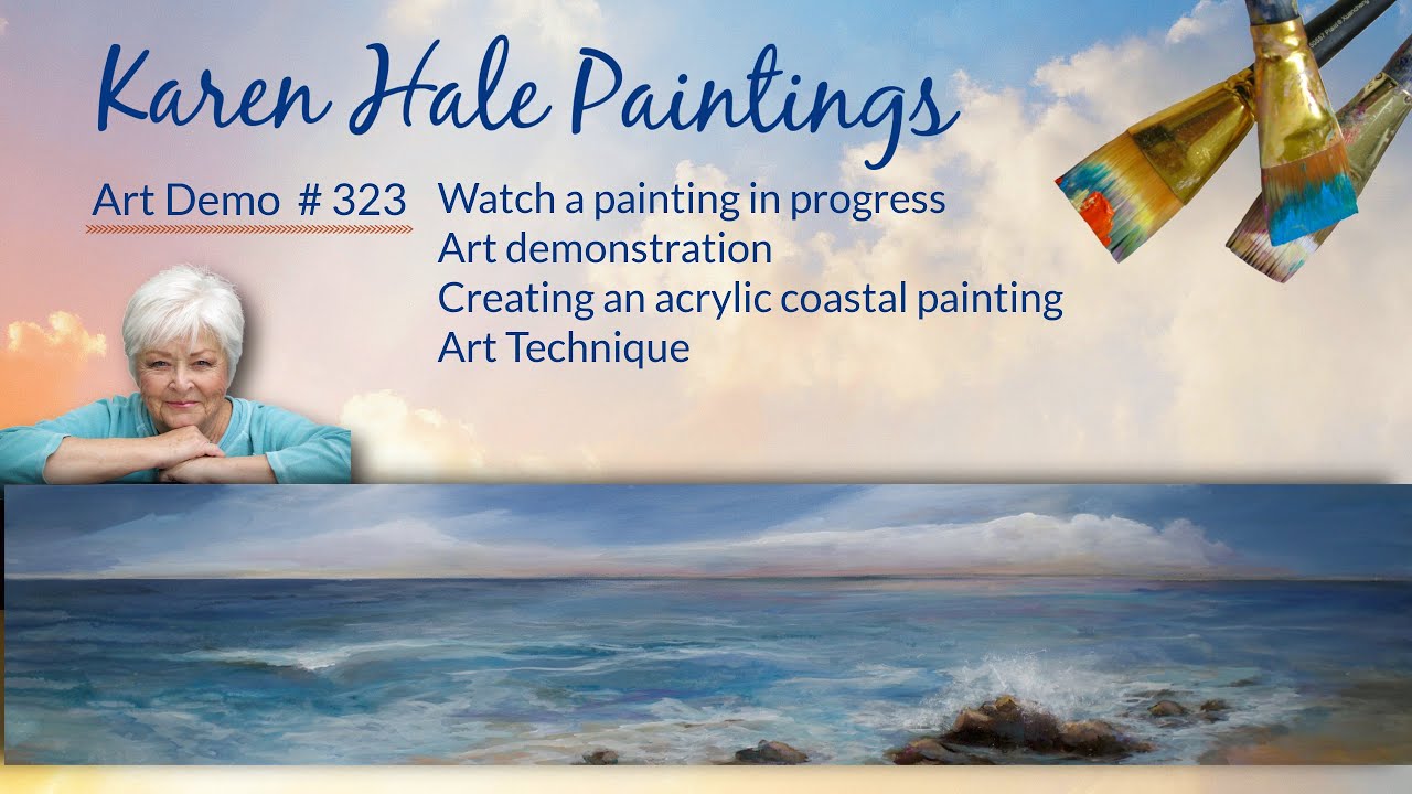 Watch a Seascape Painting in Progress, Art Technique, Impressionist Coastal Art, Demo #323