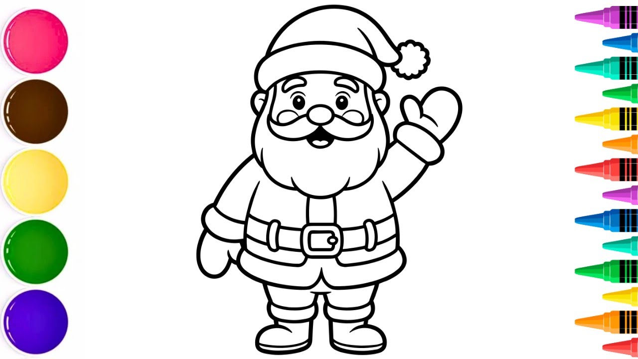 How to draw a cute SANTA CLAUS 