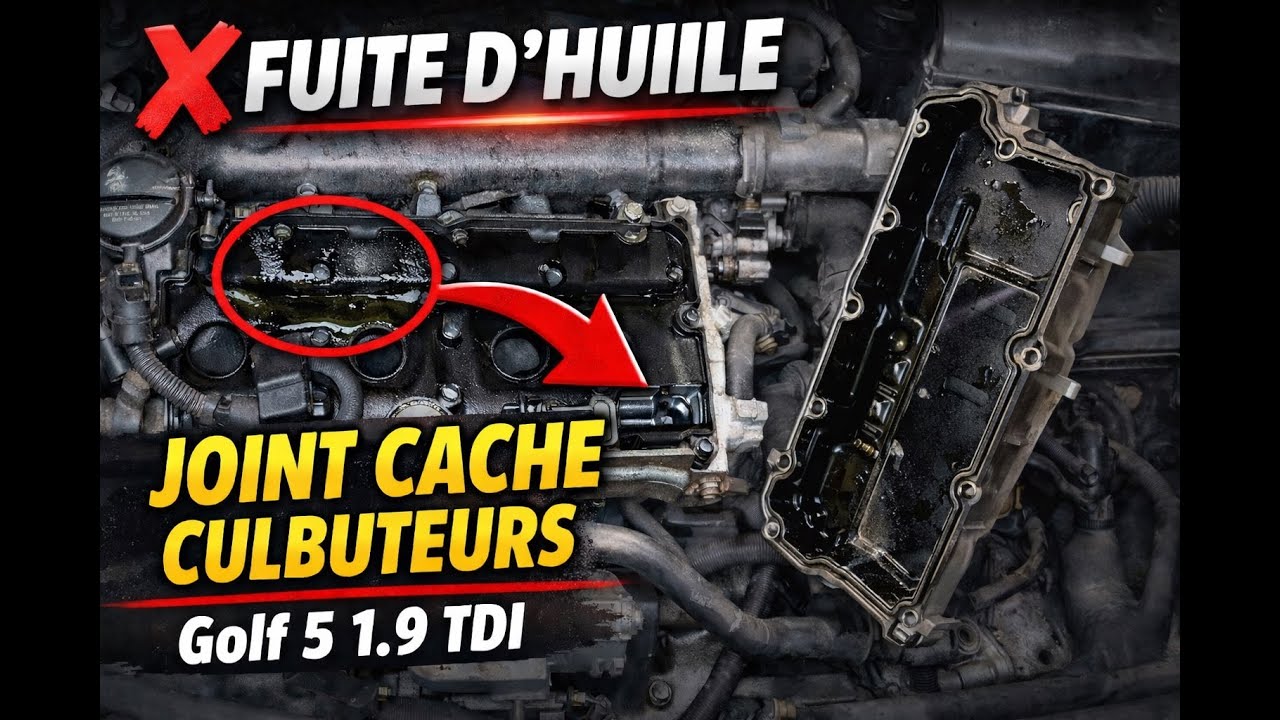 Remplacer le joint du cache culbuteurs sur GOLF 5 1,9 TDI