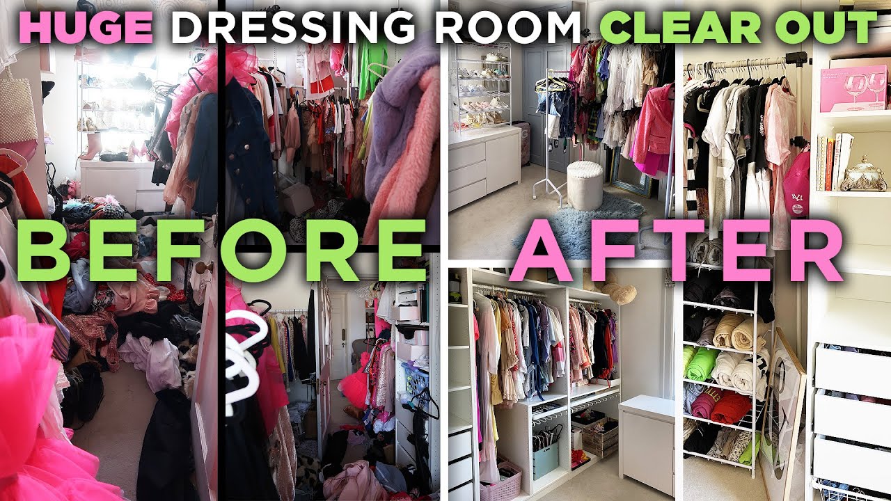 HUGE WARDROBE CLEAR OUT / DRESSING ROOM MAKEOVER