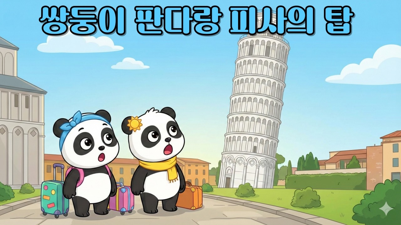 쌍둥이 판다랑 피사의 사탑