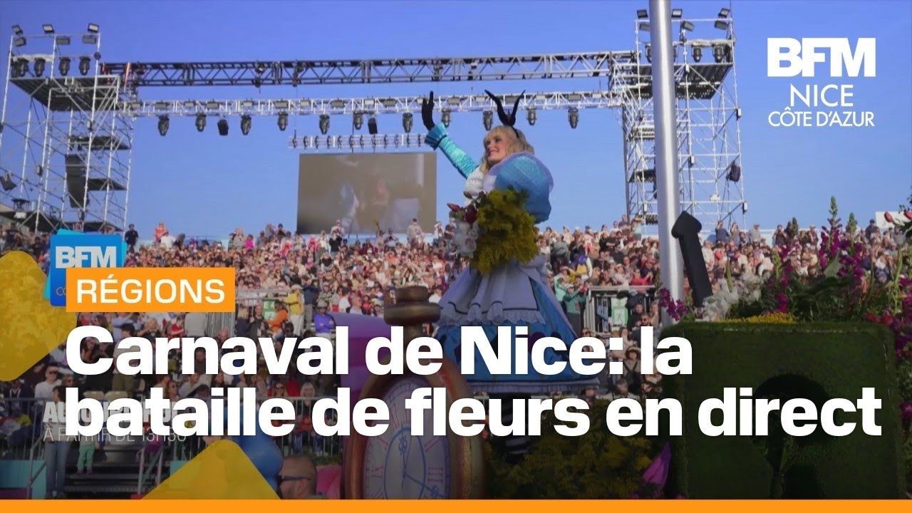 Carnaval de Nice: la bataille de fleurs en direct
