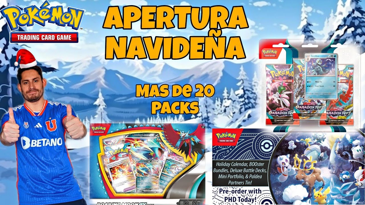 APERTURA POKEMON HOLIDAY CALENDAR 2023/ UNBOXING ROARING MOON PARADOX RIFT/20 SOBRES DE POKEMON TCG
