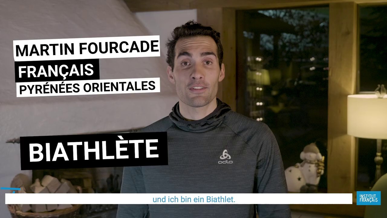 Interview des französischen Biathlets Martin Fourcade in Ruhpolding