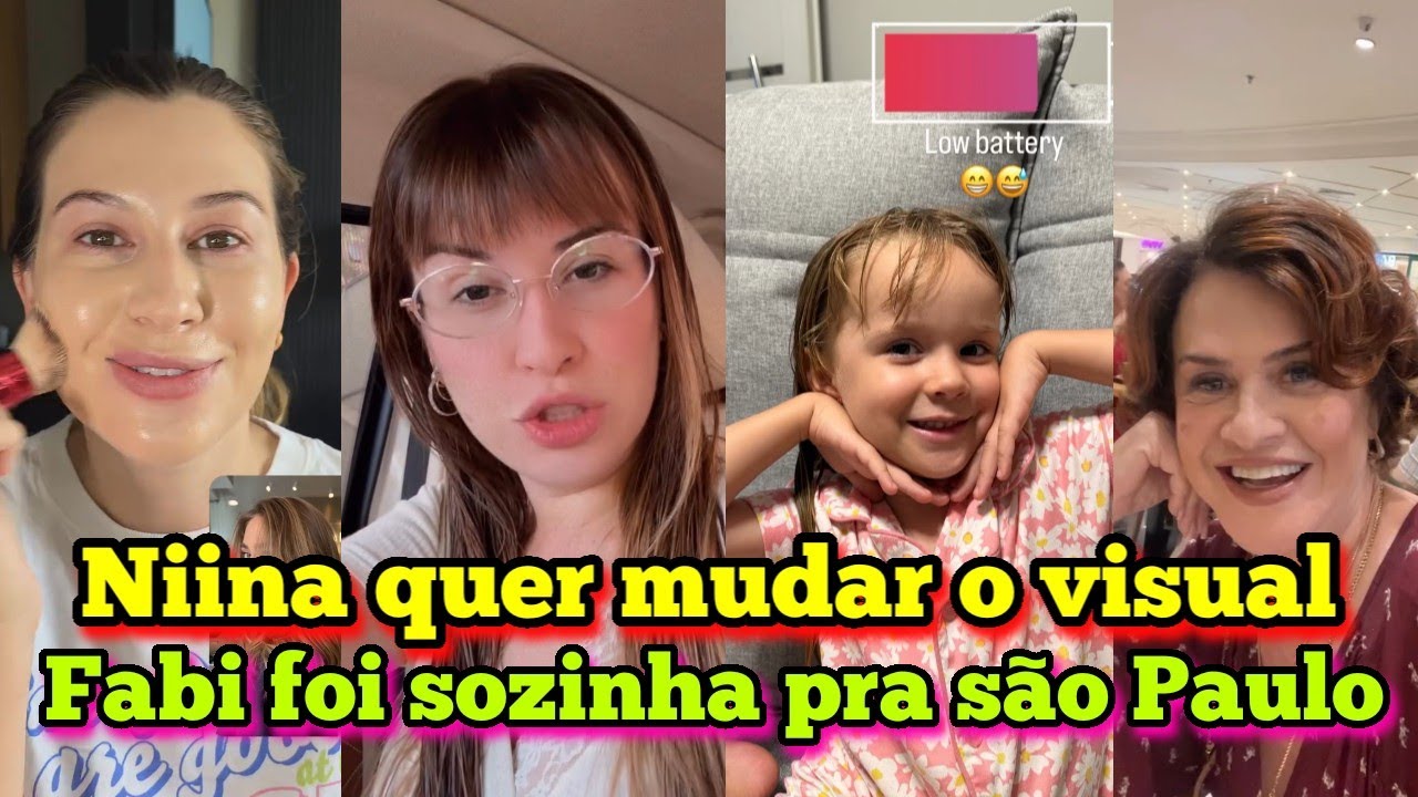 Família santina, Niina quer mudar o visual, Fabi foi pra São Paulo sozinha pra resolver assuntos.