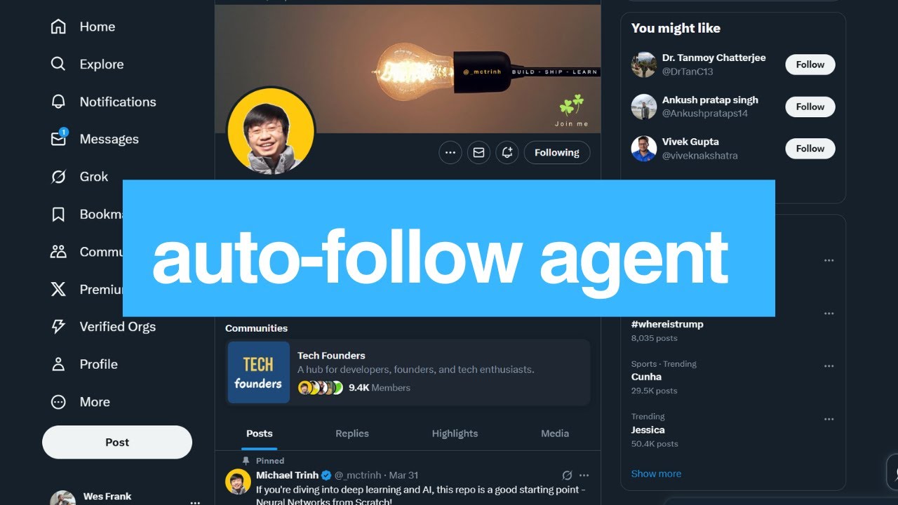 Set Up an X Auto-Follow AI Agent in SECONDS (and gain followers fast)