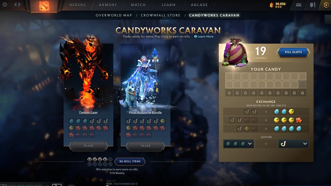 DOTA 2 INSANE CANDYSHOP GOT ARCANA IN 6 ROLLS SO LUCKY OMG! 2024 CROWNFALL 