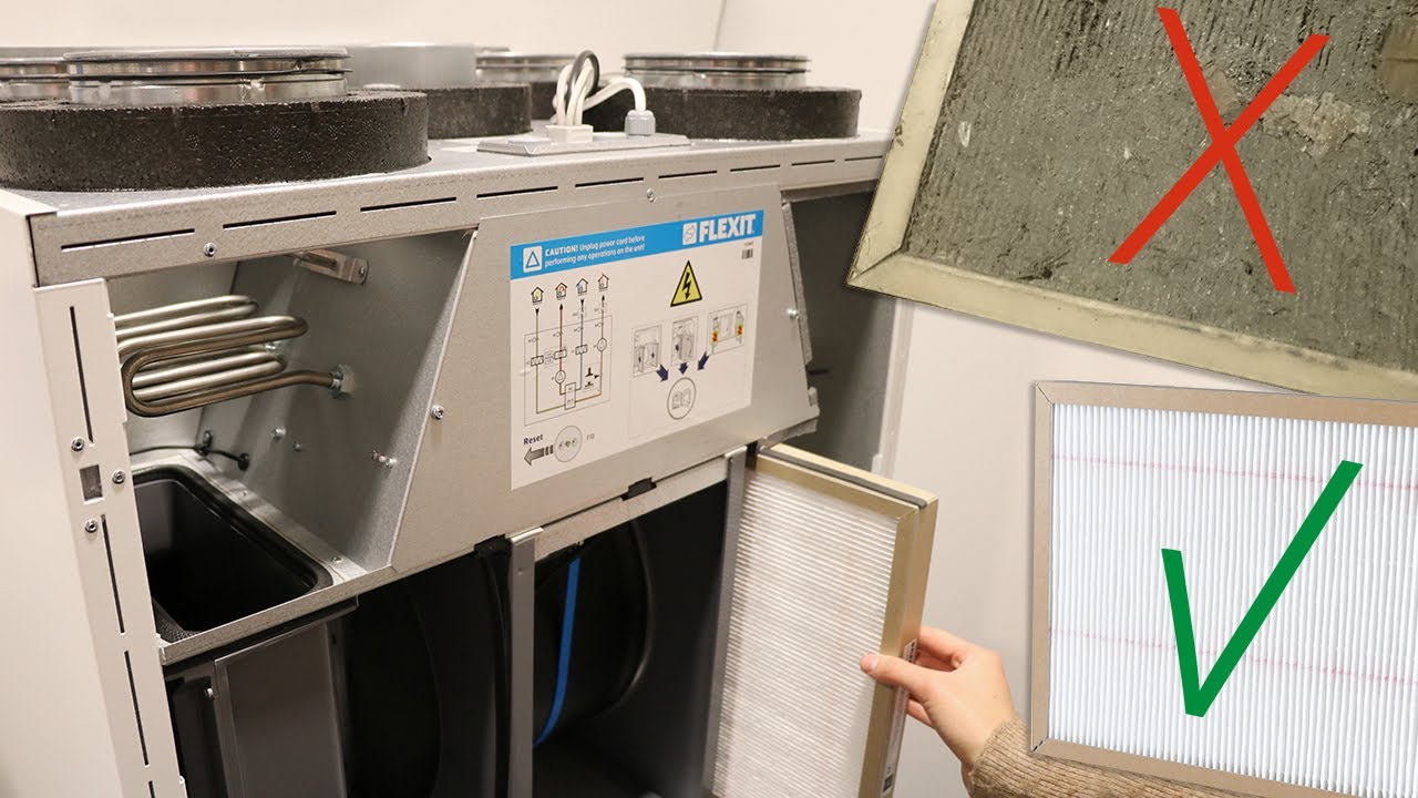 Se hvordan du bytter filter i Flexit ventilasjonsaggregat
