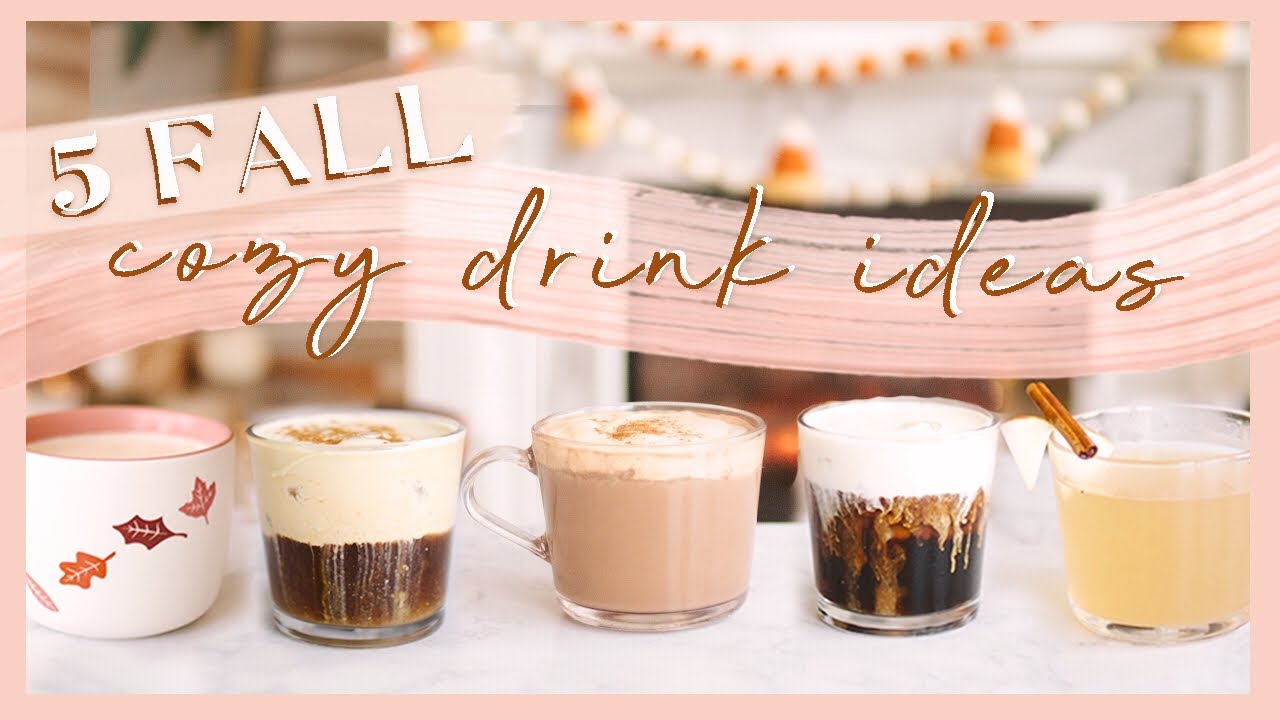 5 COZY FALL DRINK IDEAS | Pumpkin hot cocoa, maple cold brew, chai tea, apple cider, & more! ☕️🍂✨
