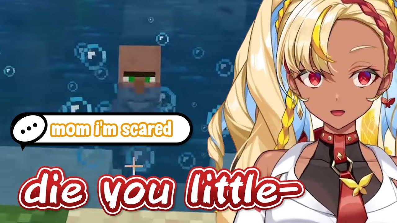 5 Minutes into Minecraft and she chooses violence [V4 Mirai - VTUBER EN]