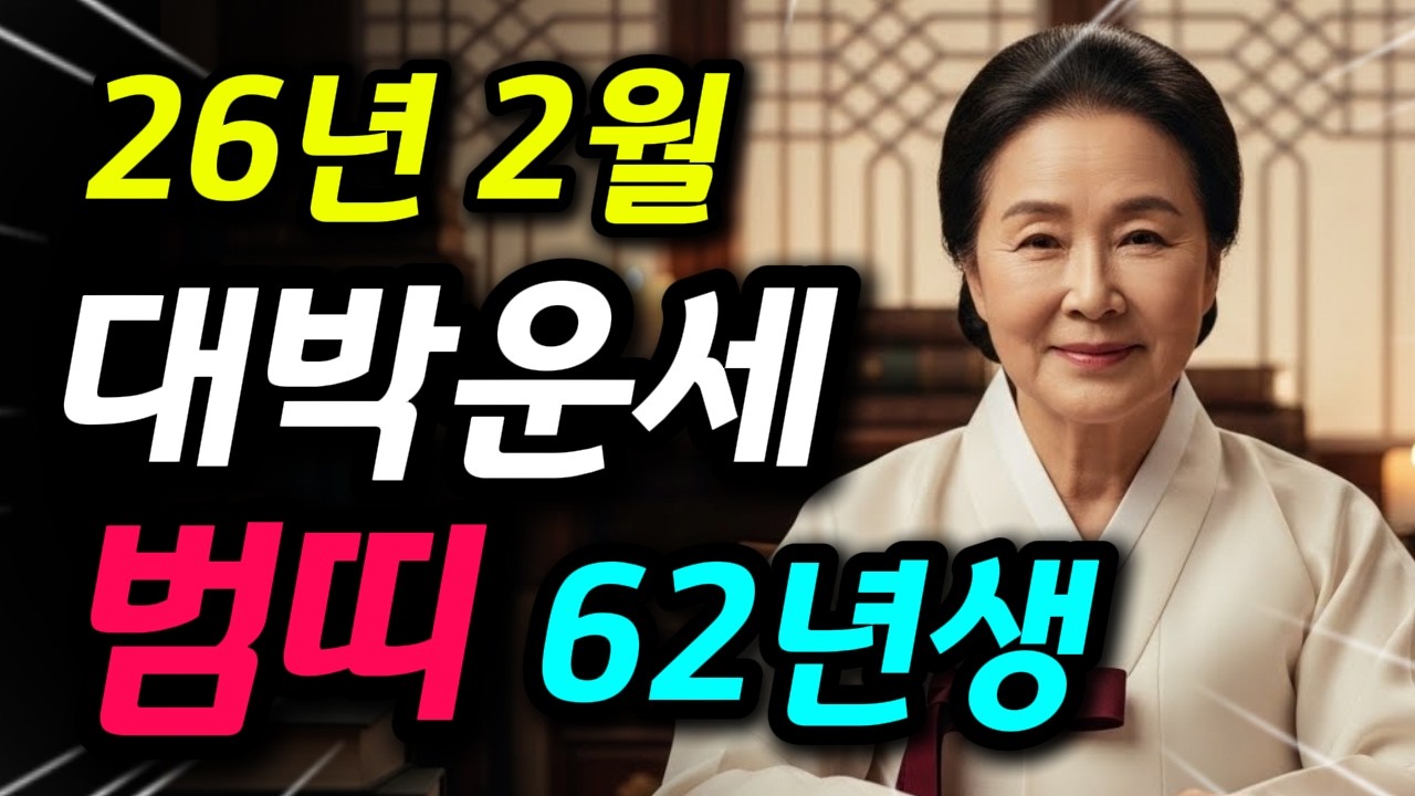 범띠 2월 운세 🎊 자다가도 돈벼락 맞는 '바위산' 기운! 62년생 임인생 고생 끝났습니다, 왕의 귀환을 준비하세요 💸