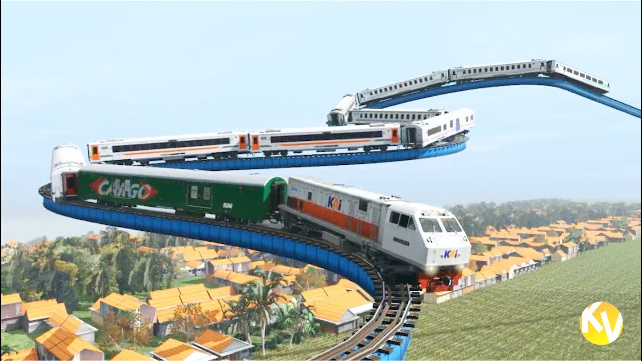 Jalur Kereta Api Jembatan Terbang ‼️ Bikin Mabuk Kepayang 🤢🚂