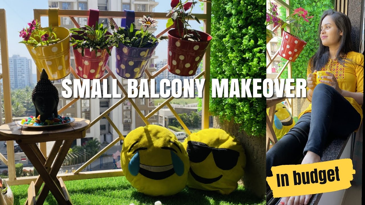 SMALL BALCONY MAKEOVER IN BUDGET II BALCONY GARDEN II BALCONY GARDEN TOUR
