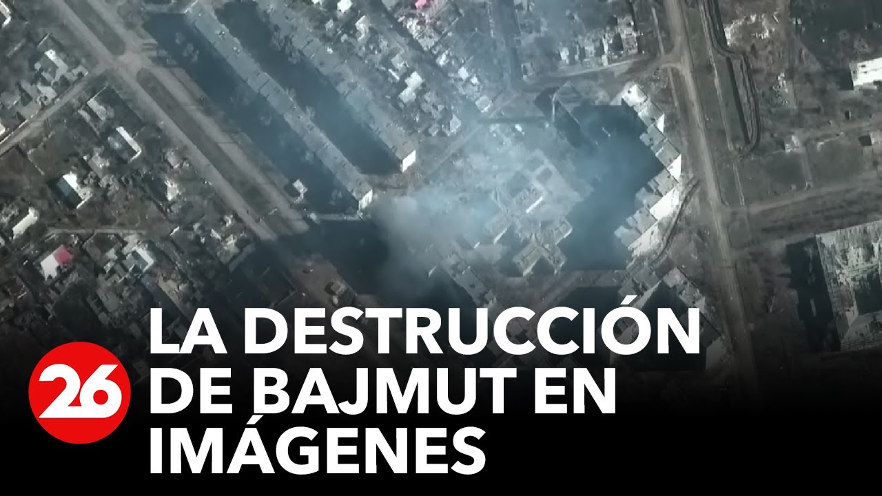 La destrucci&oacute;n de Bajmut en im&aacute;genes