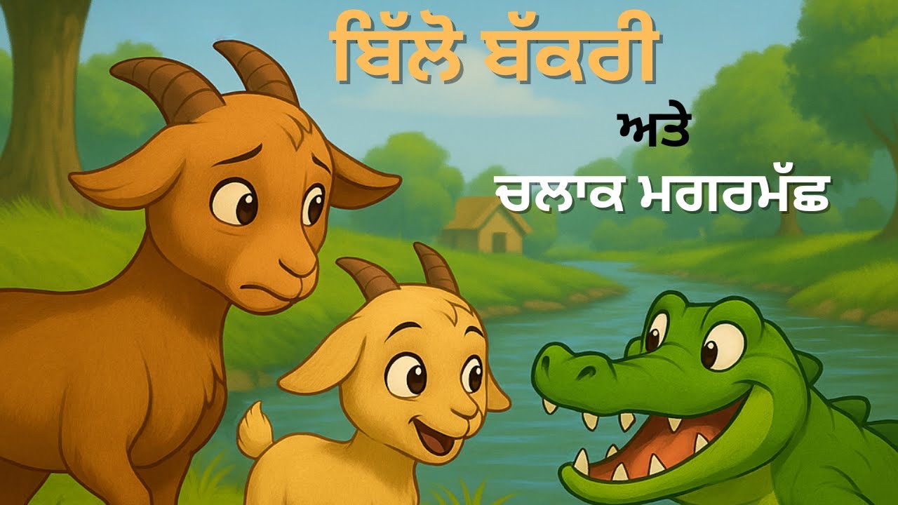 ਬਿੱਲੋ ਬਕਰੀ ਅਤੇ ਚਲਾਕ ਮਗਰਮੱਛ 🐐🐊 | Punjabi Moral Story #punjabi #punjabimoralstories #punjabikahanian