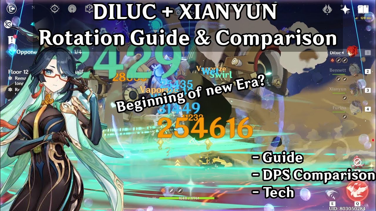 Diluc Xianyun Rotation Guide & DPS Comparison | Genshin Impact