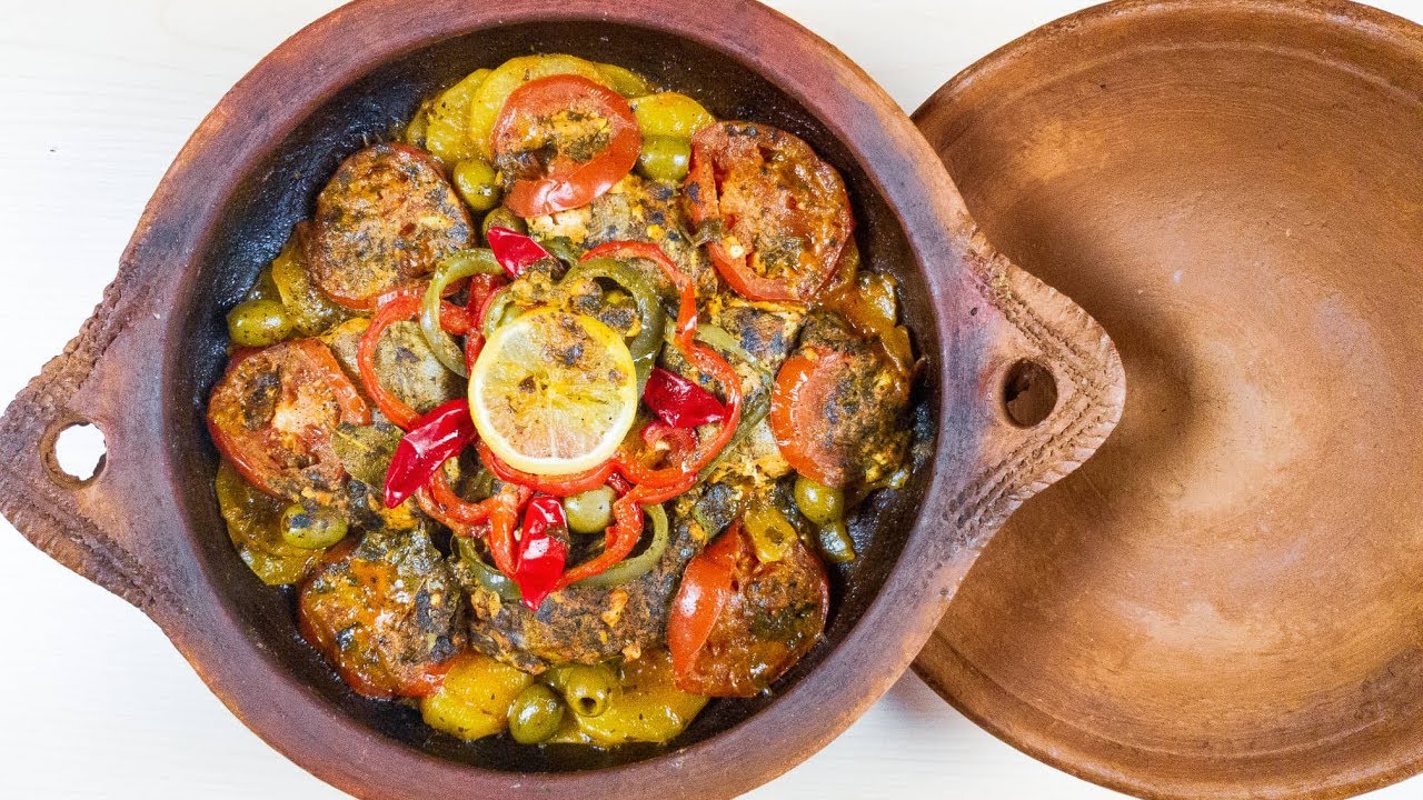 😋👌Tajin Mirna - اسهل  والذطريقة تحضير سمك الميرنا في الطاجين