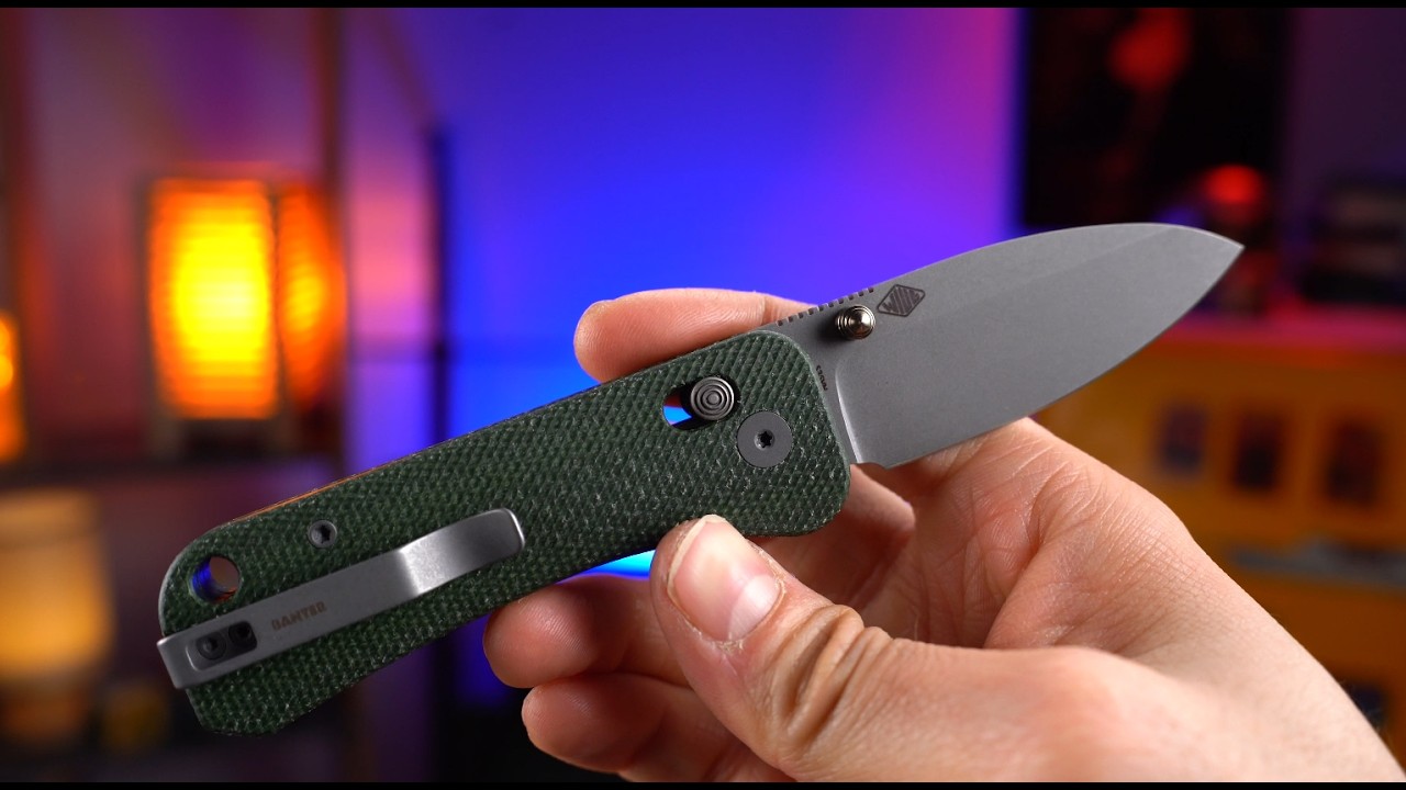 Нож WE Knife Banter 2 grey stonewash сталь S35VN рукоять Green Canvas Micarta (WE23075-3)