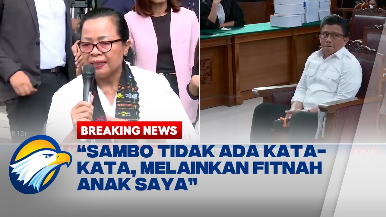 BREAKING NEWS - Hadir Langsung di Sidang Vonis, Ibu Brigadir J: Sambo Pantas Dihukum Mati