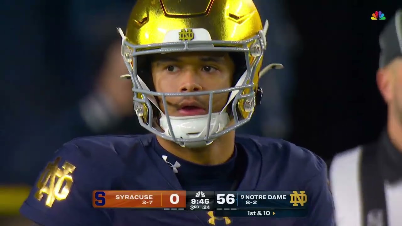 Notre Dame OL v Syracuse DL (2025)