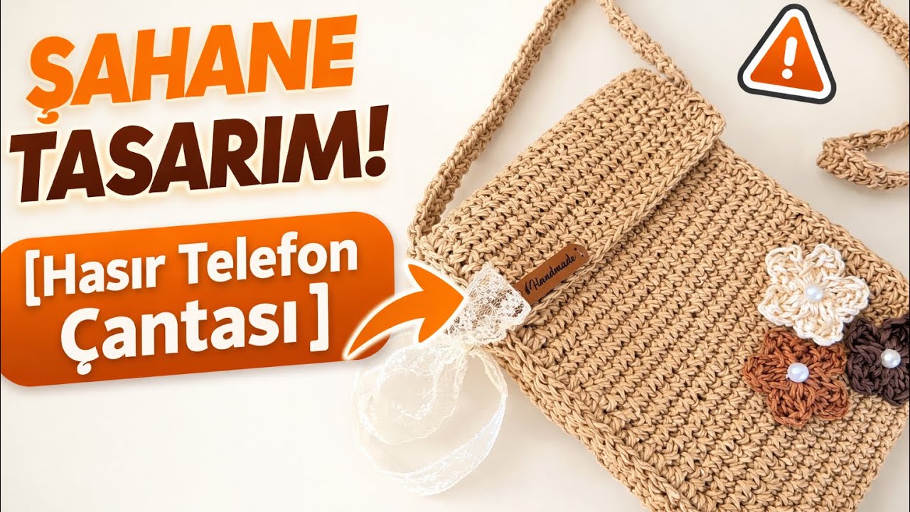 En Zarif Hasır Telefon Çantası | Adım Adım Yapım✅