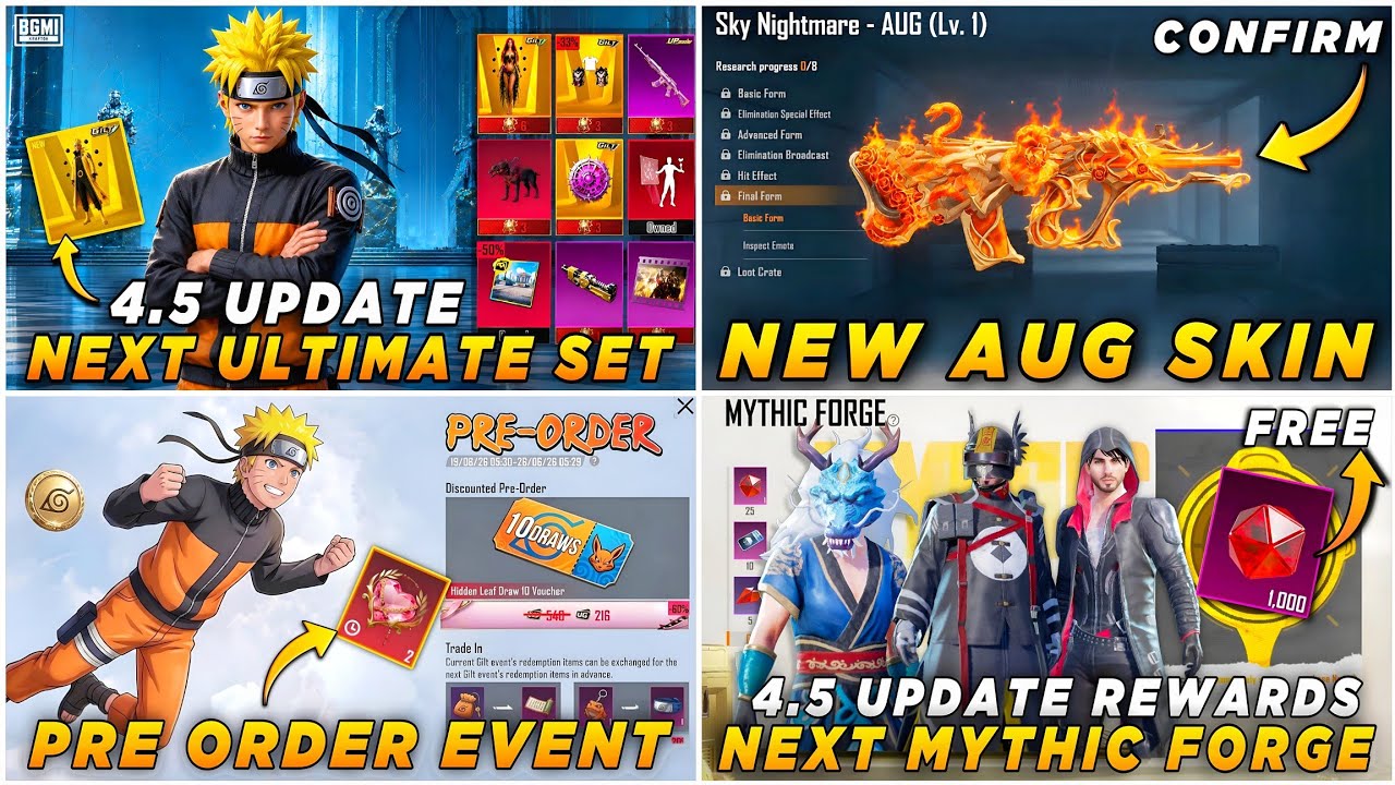 🔴 NEXT ULTIMATE SET REWARDS 4.5 ✅ NEW AUG LV.8 SKIN 🔥 PRE ORDER EVENT CANCEL ❌ NEXT MYTHIC FORGE 4.5