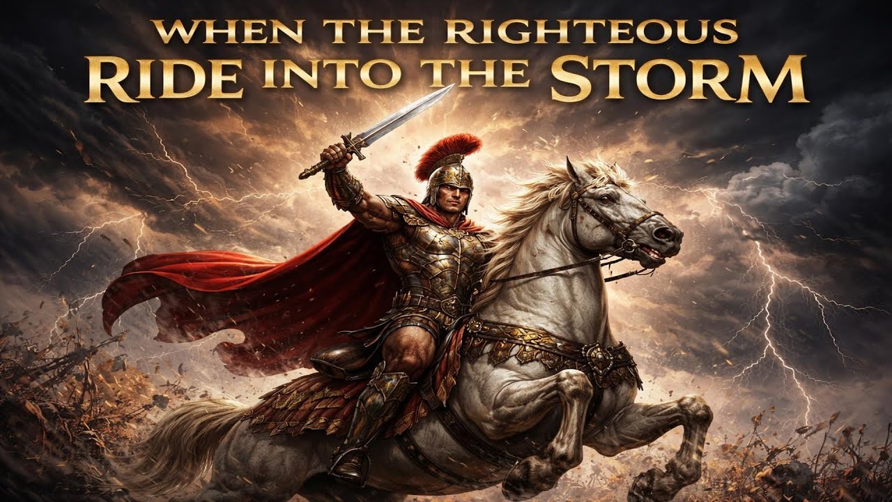 “WHEN THE RIGHTEOUS RIDE INTO THE STORM”
