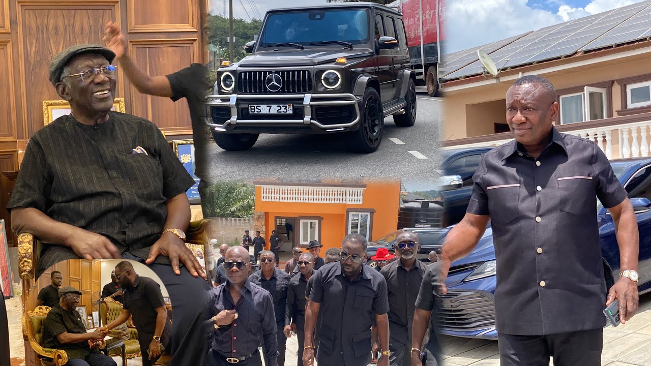 Dr Osei Kwame Despite and His East Legon Executive Club Members Mourn with Ex Prez Kuffour! The Cars
