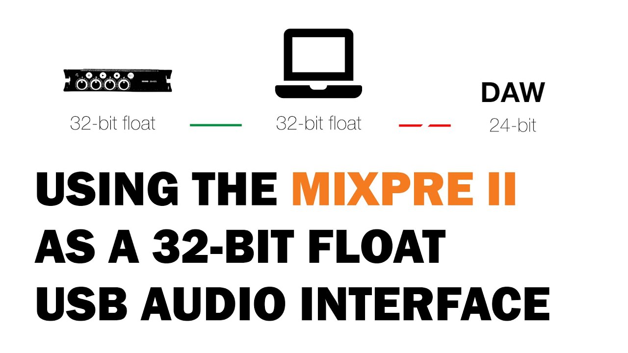 Using the MixPre II as a 32-bit float USB Audio Interface