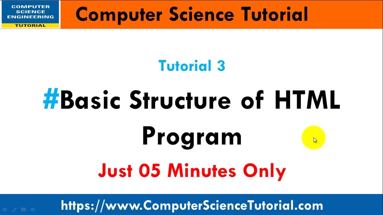 Basic Structure of HTML Program