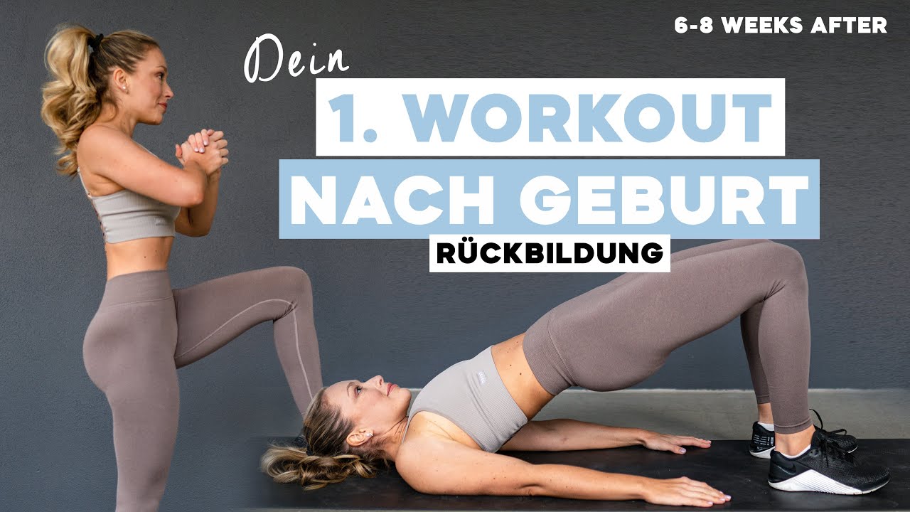 Erstes Workout nach Geburt / RÜCKBILDUNG / Beckenboden Muskeln stärken & flacher Bauch / Postpartum
