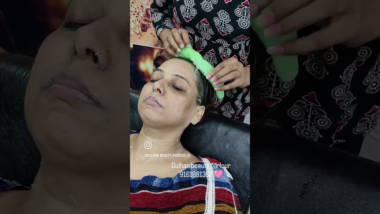 jelly face mask application ⚡🩷 amazing result 🩷 Varanasi 🩷 💕 dulhan beauty parlour