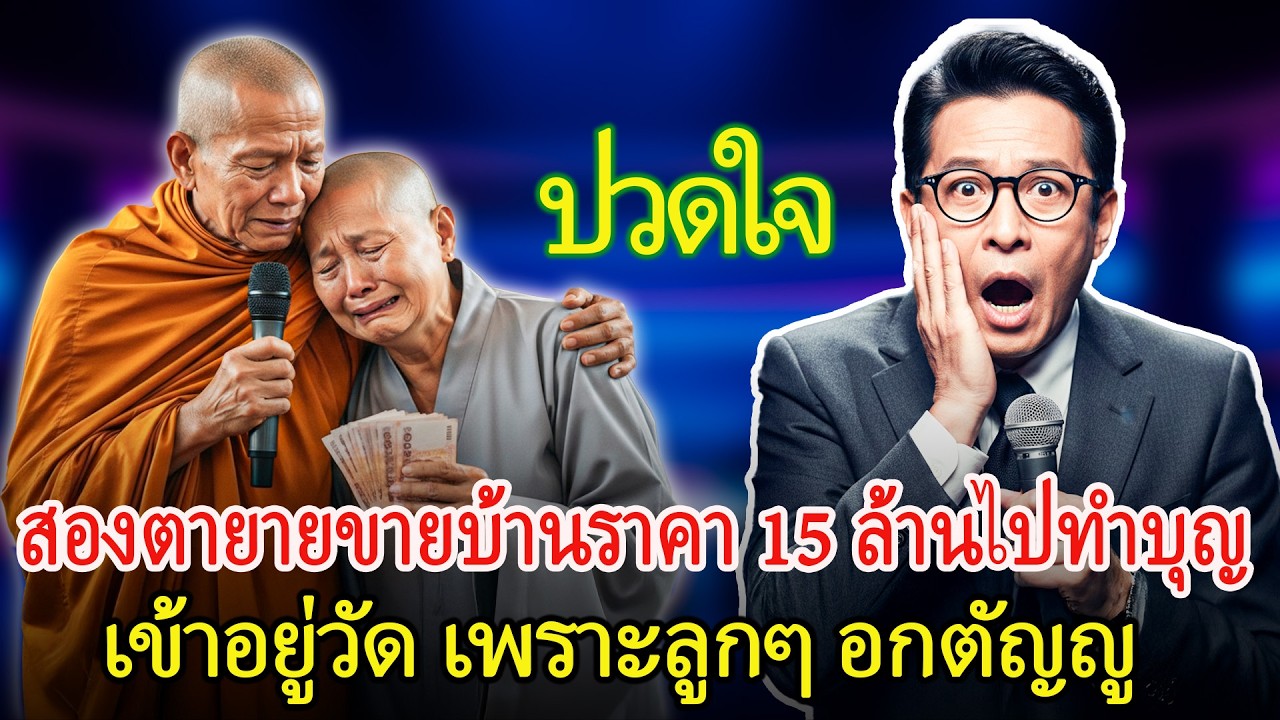 ร้องไห้สะอึกสะอื้น พ่อแม่ชราขายบ้าน 15 ล้านไปทำบุญ — ก่อนเข้าวัดใช้ชีวิตสงบ เพราะลูกอกตัญญู