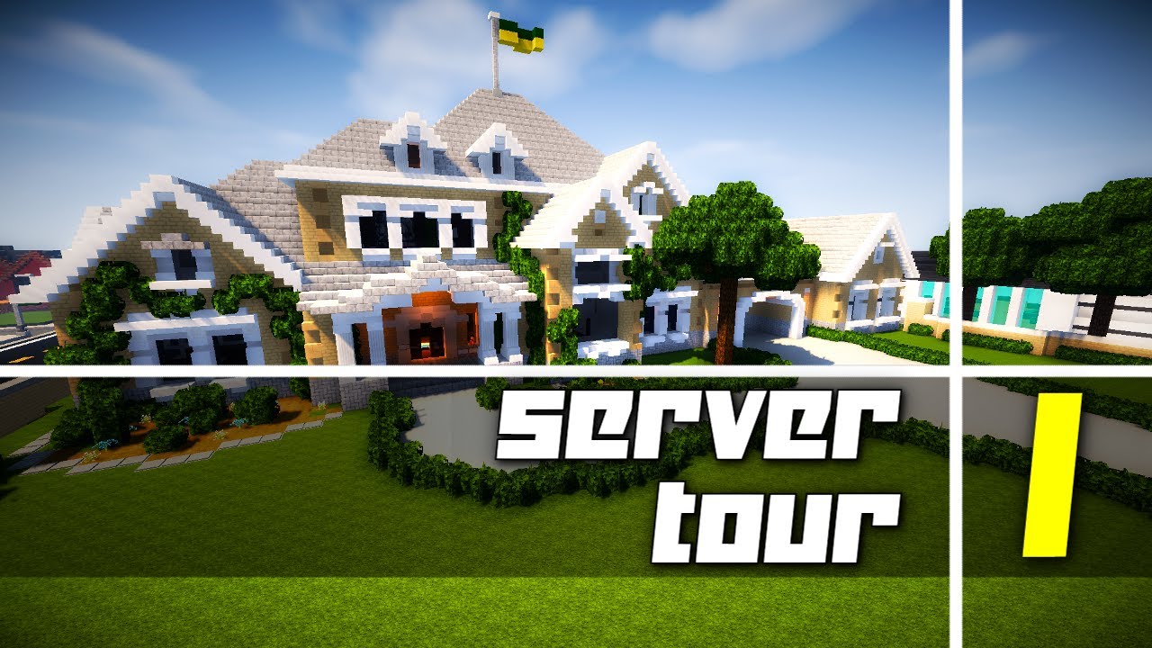 First Tour of My Twitch Subscriber Server! Awesome Houses!