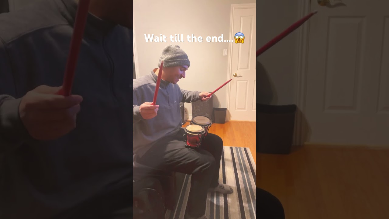 EXPERT DRUMMER PLAYS INSANE BEAT ON THE BONGOS  #drummer #bongo #beats #drummerlife #cuban #bongos