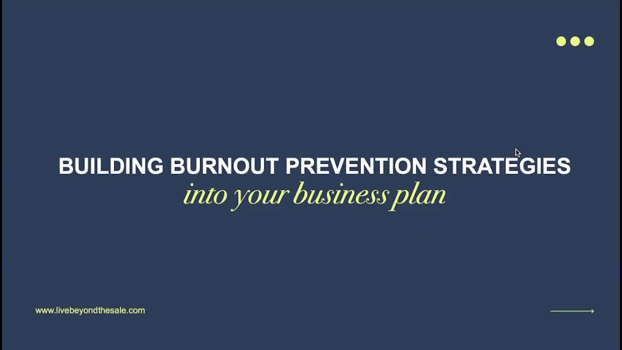 NC REALTORS® Mobile Mondays - Jan 2024 Build Burnout Preventions Strategies into your Business Plan